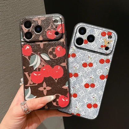 LV cherry monogram iPhone 17 Pro Max designer phone case