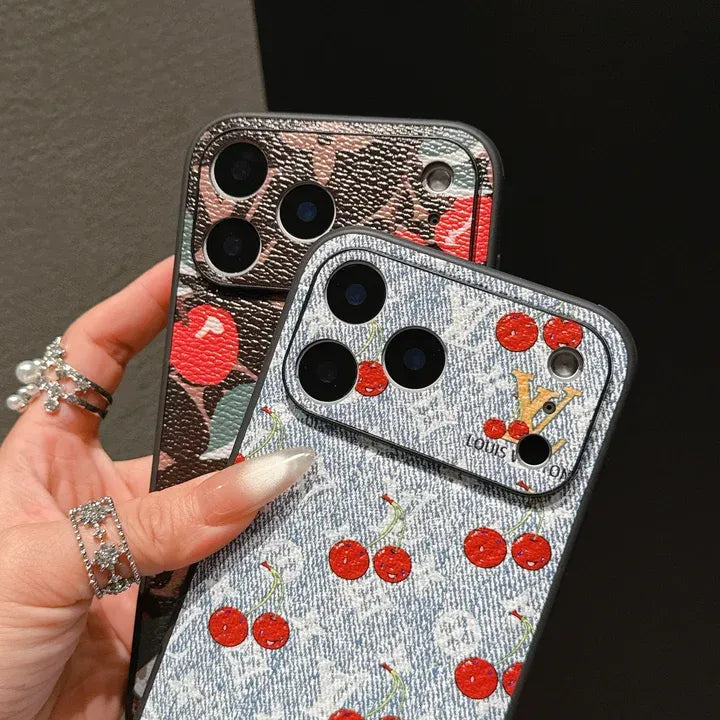 Louis Vuitton cherry designer case for iPhone 17 Pro Max