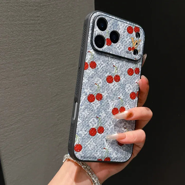 LV cherry aesthetic iPhone case for iPhone 17 series
