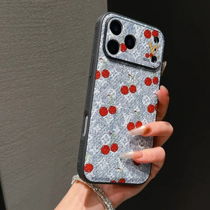 LV cherry aesthetic iPhone case for iPhone 17 series