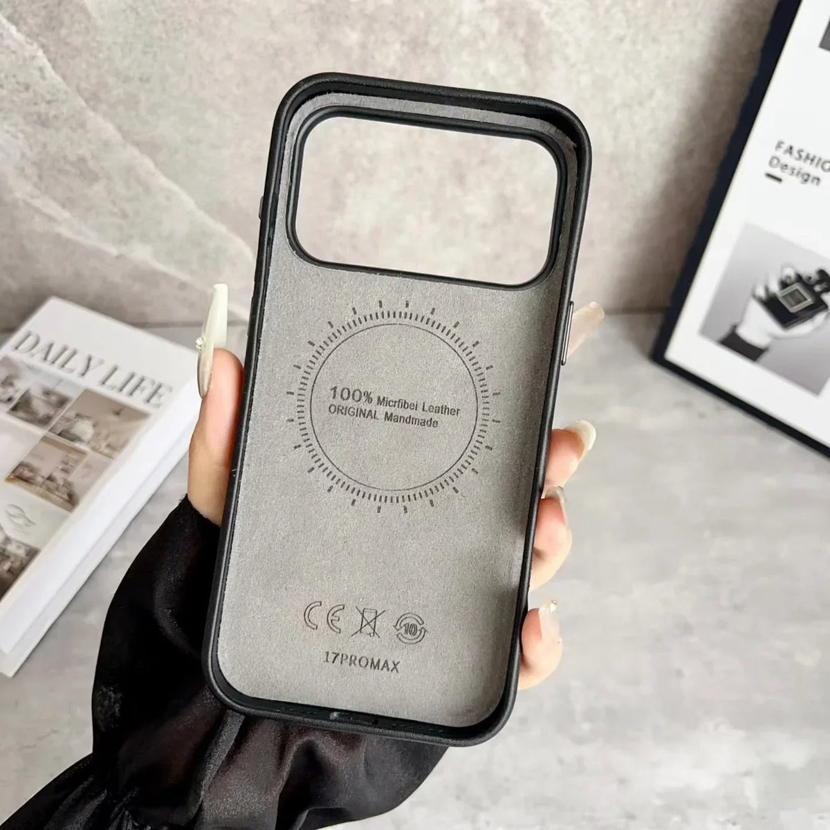 Dior iPhone 18 Pro Max Wallet Case with Card Holder – Gray Dior Oblique Flip Cover