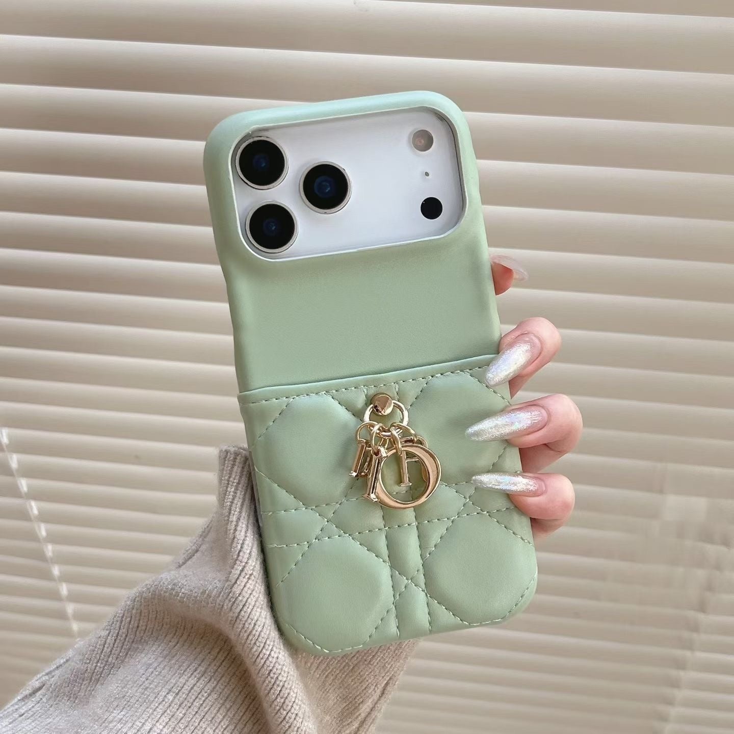 Dior iPhone 17 Pro Max case quilted fashion design