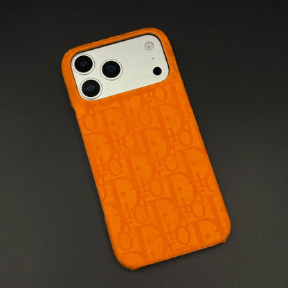 Oblique Dior iPhone 18 Pro Max Case – Orange Luxury Dior iPhone Case