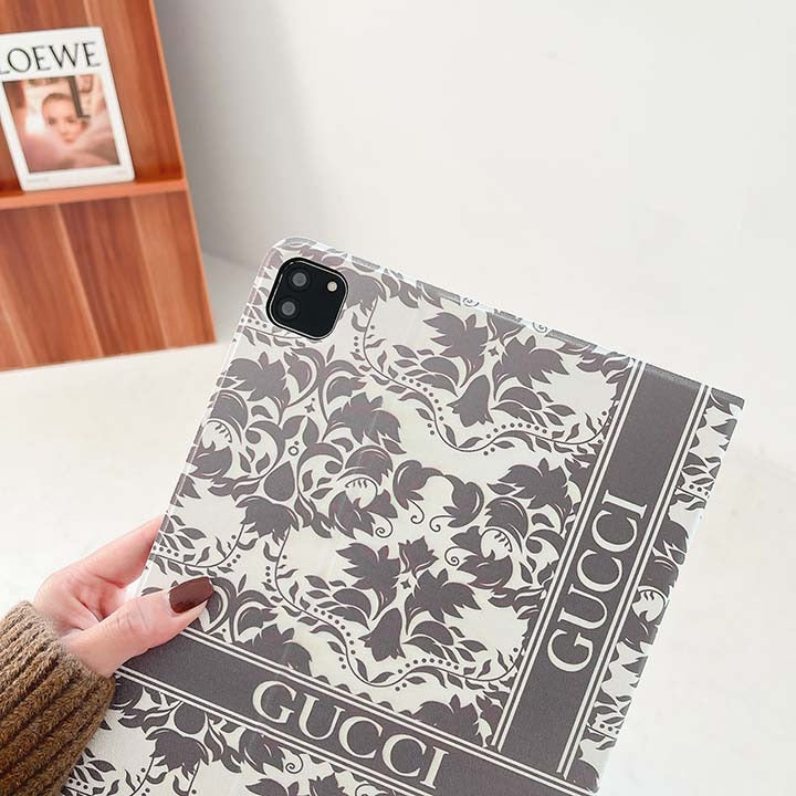 Luxury Gucci grey iPad cover for stylish tablet protection