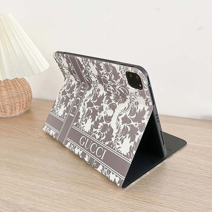 Gucci grey floral iPad case luxury designer tablet cover