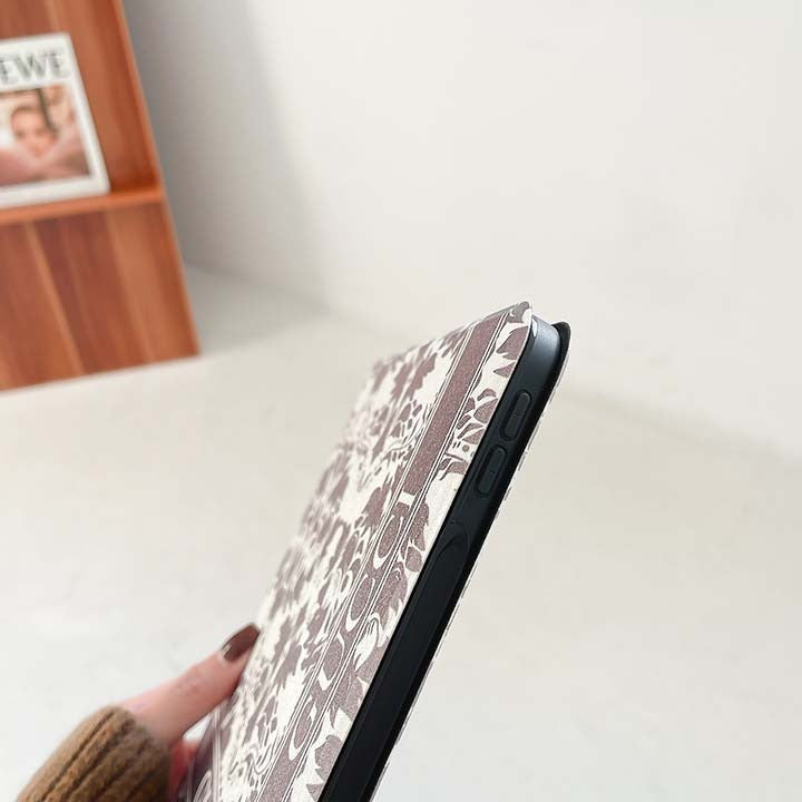 Grey Gucci iPad case with floral pattern luxury tablet cover