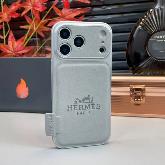 Silver Hermes iPhone 18 Pro Max Case – Luxury Hermes iPhone Case