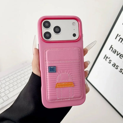 Pink Hermès iPhone 18 Pro Case with Card Slot – Luxury Leather Hermes Phone Case