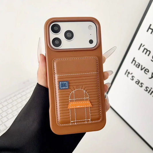 Brown Hermès iPhone 18 Pro Max Case with Card Slot – Luxury Leather Hermes Phone Case