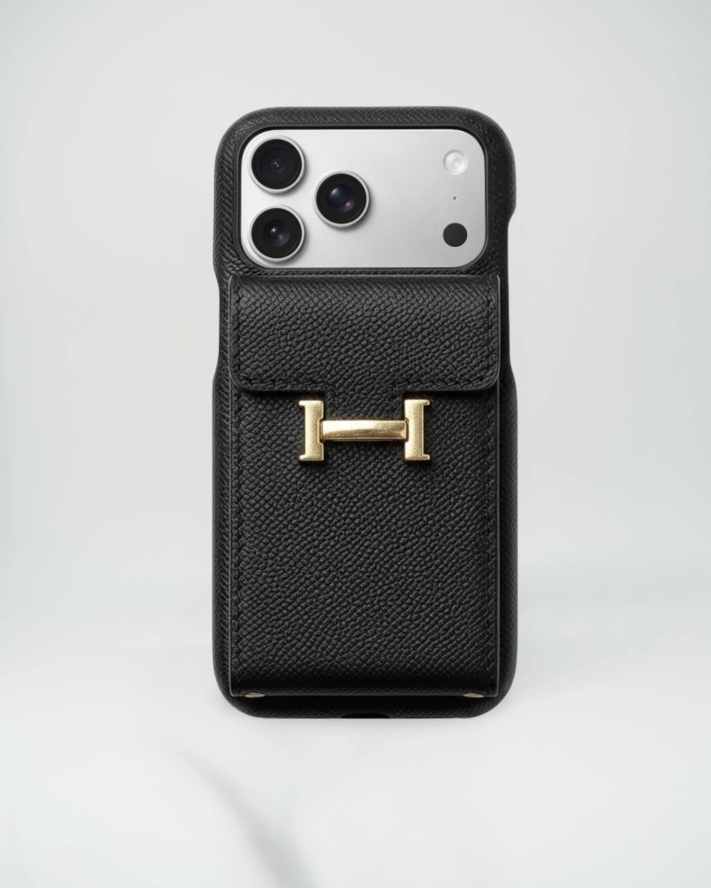 Black Hermes iPhone 17 Pro Max Case With card holder