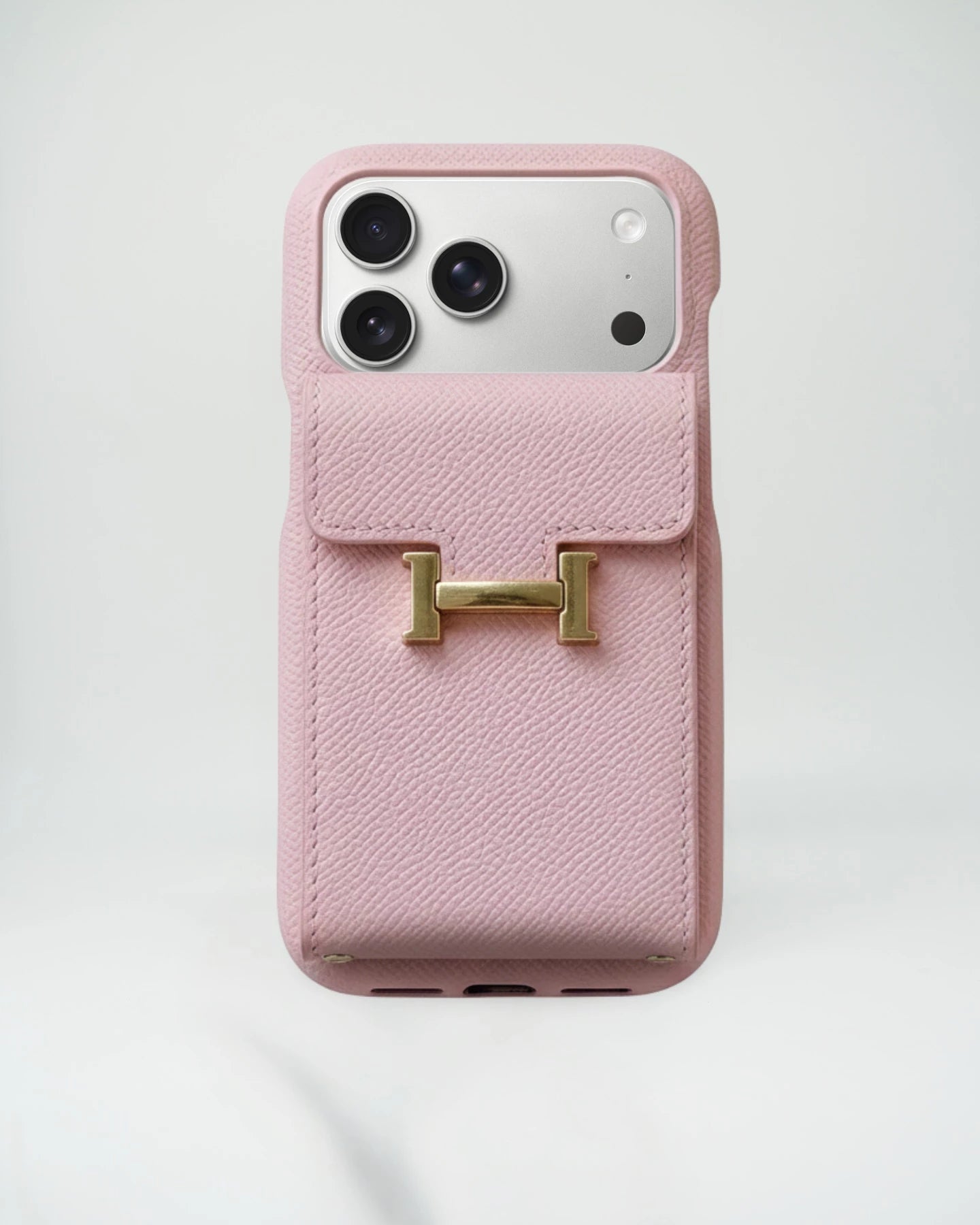 Pink Hermes iPhone 17 Pro Max Case With card holder