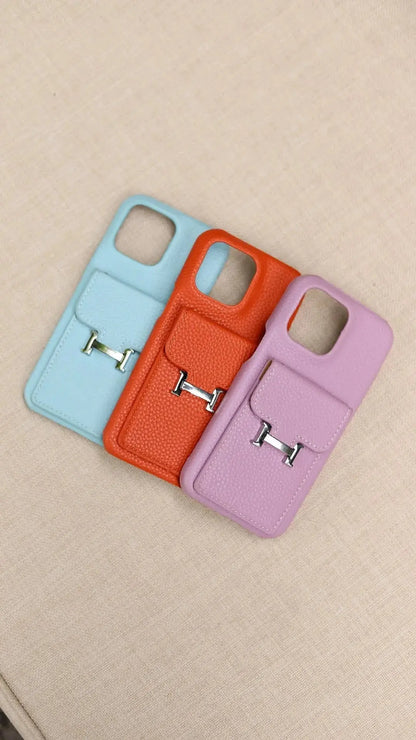 Le Bleu Hermès iPhone 17 Pro Max Case with Cardholder BREATHE