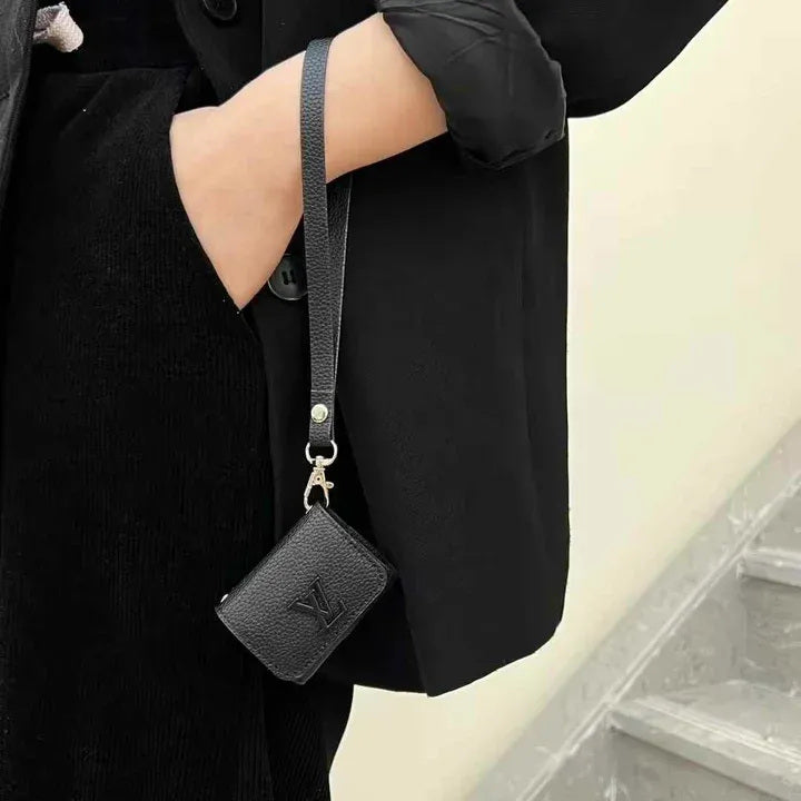 Minimal designer AirPods case premium leather style