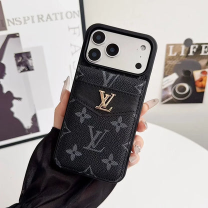 Gucci iPhone 18 Pro Max Case with Card Holder – Classic Monogram Leather