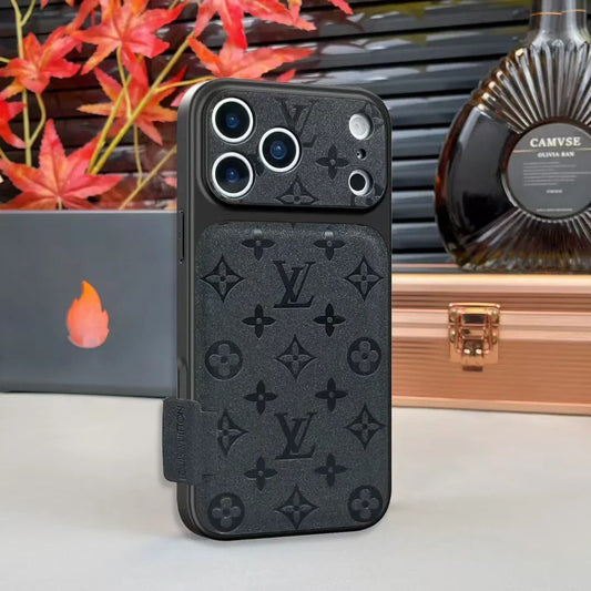 Louis Vuitton iPhone 18 Pro Case – Luxury Designer Leather Cover – Black