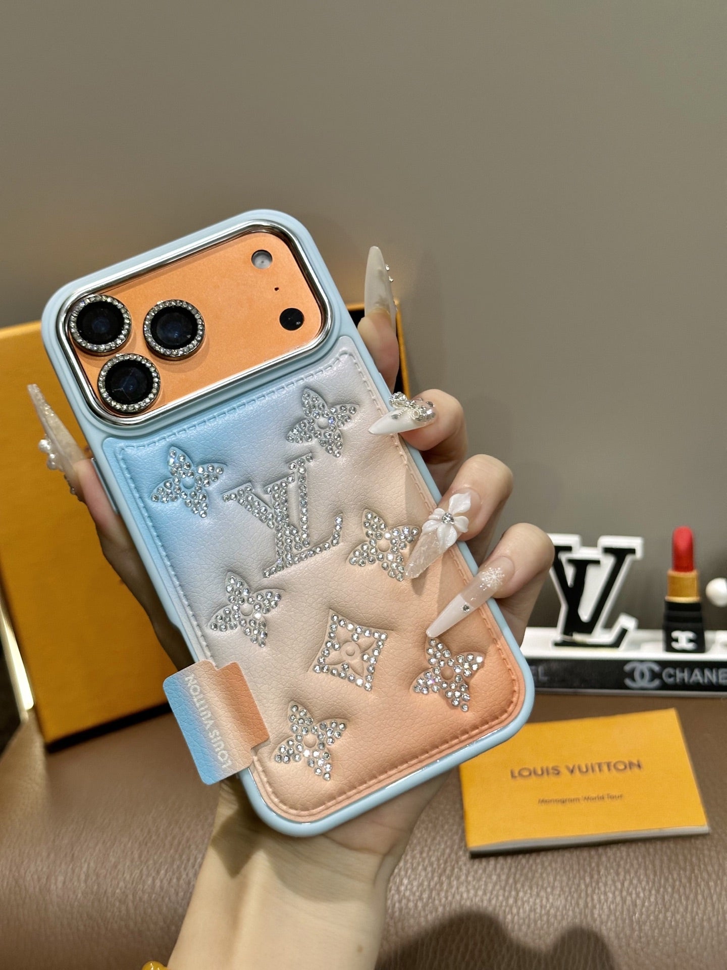 Elegant sunset orange MagSafe compatible iPhone case