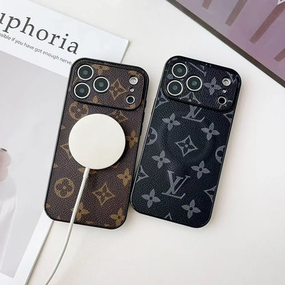 Louis Vuitton iPhone 18 Pro Max Case MagSafe – Classic Monogram Leather Brown