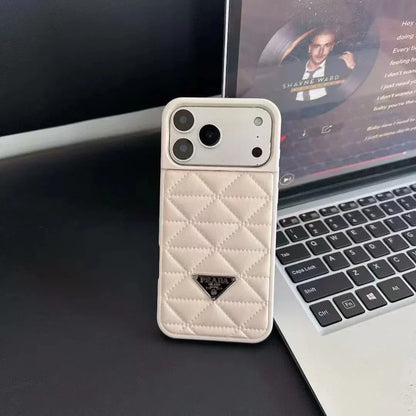 Prada iPhone 18 Pro Max / iPhone 17 Pro Case – Luxury Designer Leather Case Pink